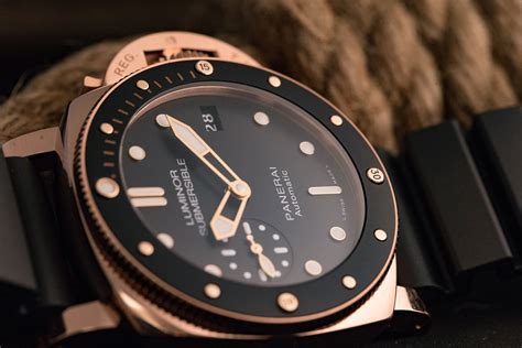 panerai luminor oro rosso|Hands.